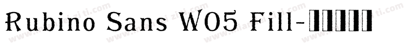 Rubino Sans W05 Fill字体转换